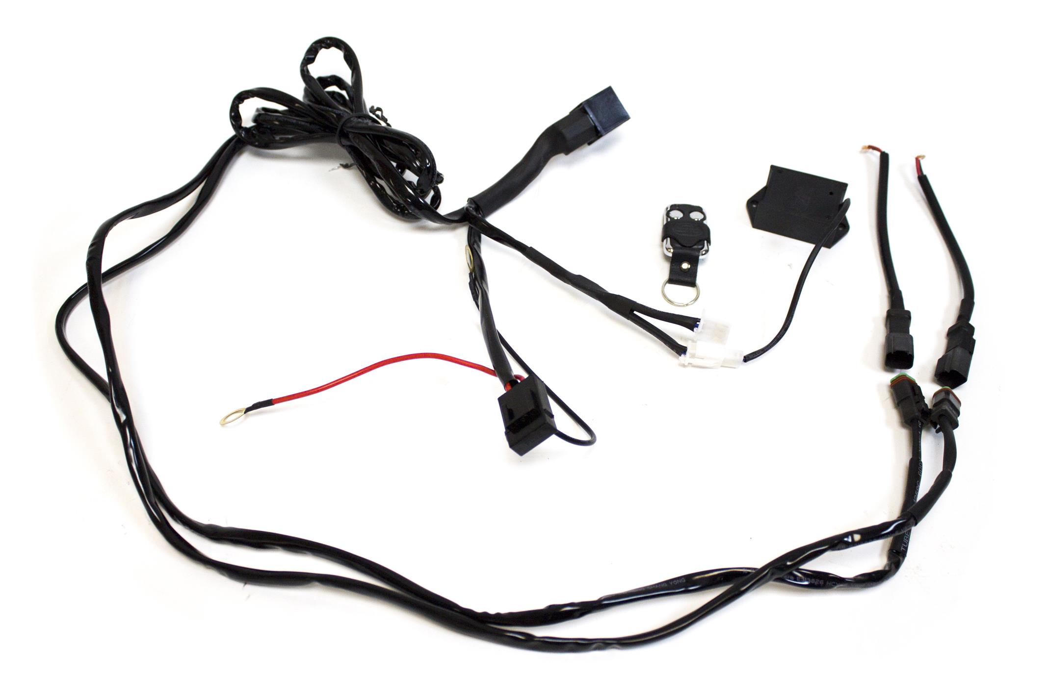 Комплект проводки "redBTR" для подключения 2-х дополнительных LED-фар (с пультом ДУ, реле 40А)