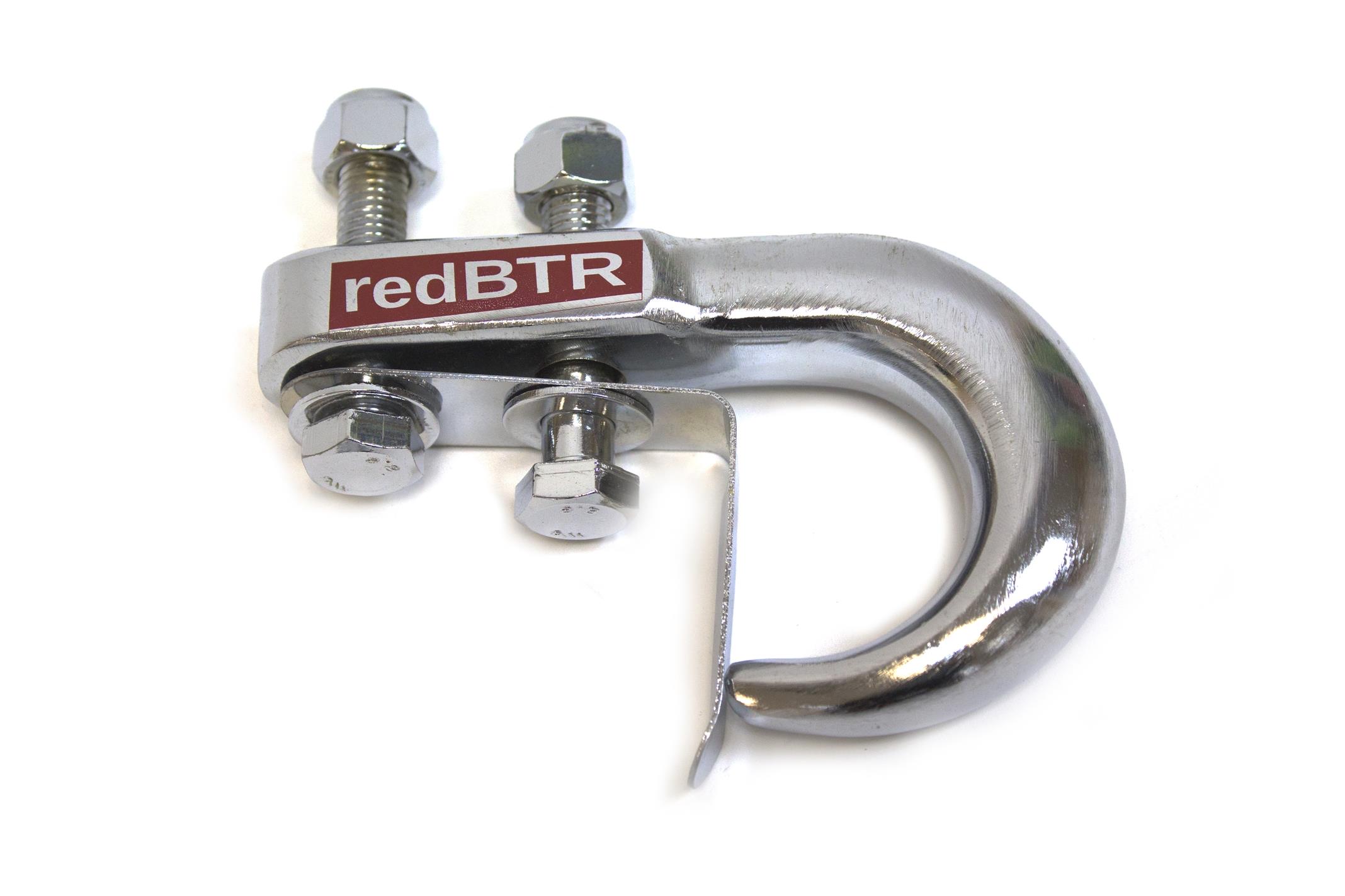 Крюк буксировочный "redBTR" 4,5 т с фиксатором (хромированный)